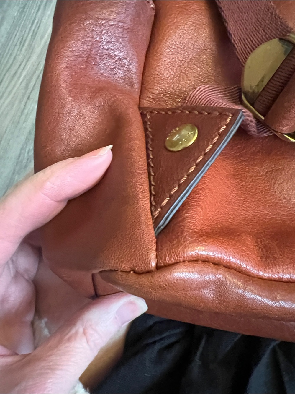 Frye Rustic Chestnut Leather Mini Backpack - Picture 12 of 15